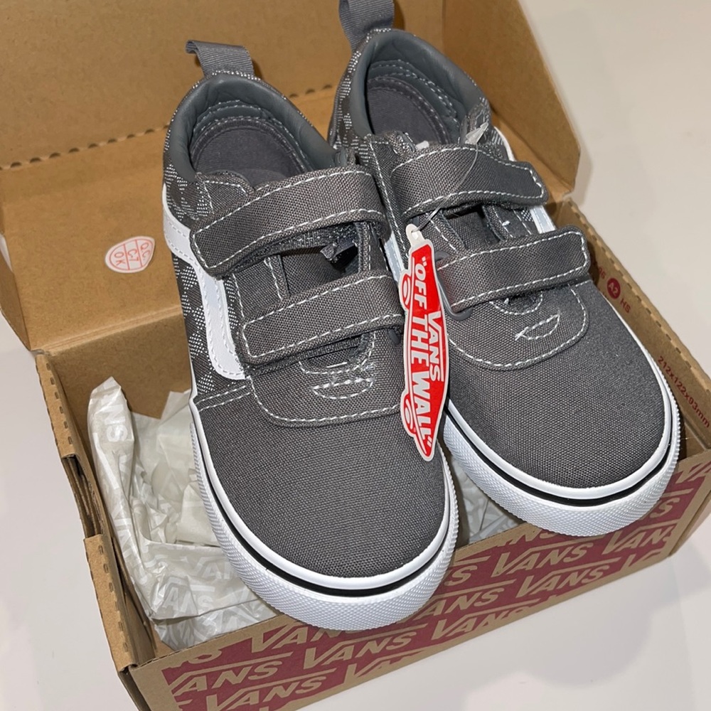 NIB Vans Charcoal Checker Dot Toddler Sz 9